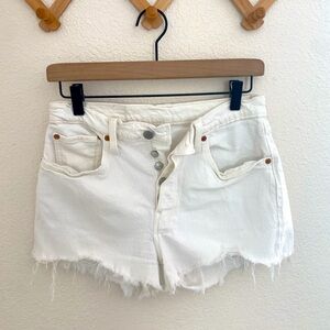 Levi’s 501 White Cut-Offs